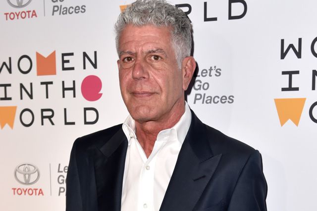 Anthony Bourdain at the Women in the World event in April, 2018